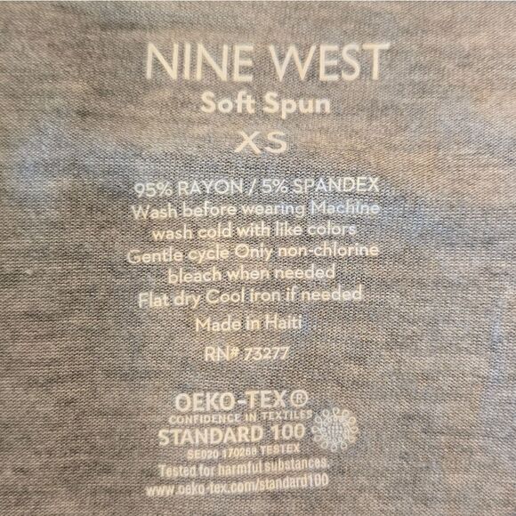 Nine West Soft Spun T Shirt Heathered Grey XSMALL - Picture 5 of 5